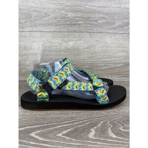 Teva Original Universal Mens Sz 11 Wiggle Cendre Blue Hook & Loop Sandals